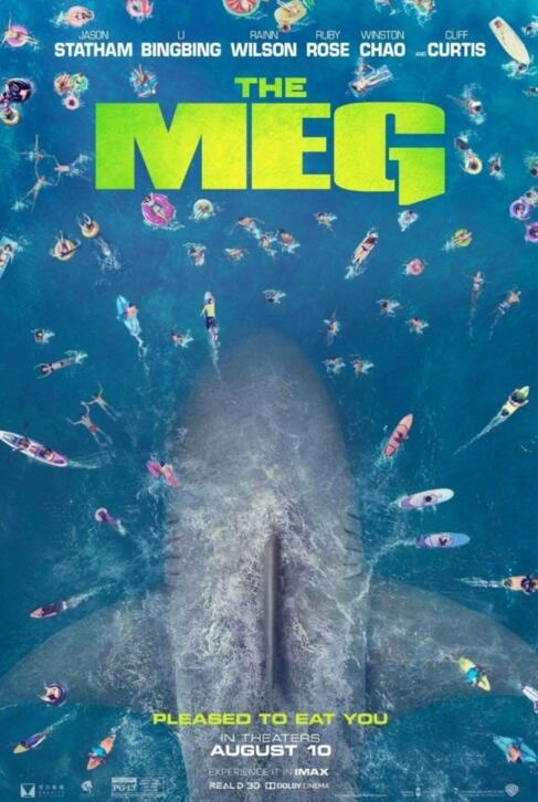 《巨齿鲨》国际版海报发布 史前怪兽闯入海滨胜地(图1)