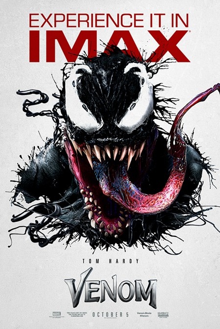 《毒液》曝光IMAX版手绘海报 张牙舞爪舌头奇长