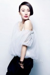 袁泉烈焰红唇写真尽显质感 短发颠覆展冷艳性感