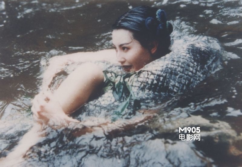 张曼玉演的小青勾引姐夫不成又跑去勾引法海,姐妹二人半人半妖,堪比