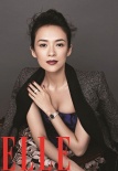章子怡登時(shí)尚雜志紀(jì)念刊封面 復(fù)古禮帽紅唇迷情
