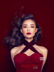 倪妮女王范兒魅惑封面曝光 卷發(fā)紅唇氣場足到爆