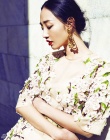 白百何复古红唇时尚大片 花朵裙装尽显春日气息
