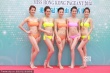 候选港姐佳丽泳装亮相 湿身性感大秀窈窕身形