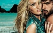 金发超模坎蒂丝海边拍广告 与英俊男模热辣缠绵