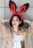 水原希子百变造型 戴兔耳朵变“俏皮兔女郎”