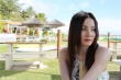 陶红海外度假美艳私房照 沙滩白裙尽显俏皮灵动