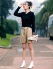 宋佳时尚街拍写真曝光 优雅露美腿女人味十足
