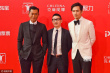 《三人行》剧组 古天乐钟汉良一黑一白西装亮相