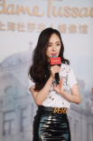 楊冪現(xiàn)身上海為蠟像揭幕 被侃撞臉“大頭兒子”