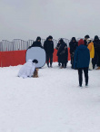 網(wǎng)友滑雪場偶遇王俊凱拍攝 披羽絨服雪地里擼柴犬