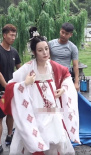 迪丽热巴《长歌行》路透照曝光 身穿齐胸襦裙