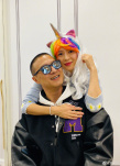 章子怡cosplay獨角獸 邀《父輩》小演員一家聚餐