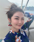 蔡卓妍曬度假自拍 穿印花露臍衫氣色超好狀態(tài)佳