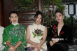 张雨绮、胡杏儿、娜然同框 穿新中式礼服优雅亮相