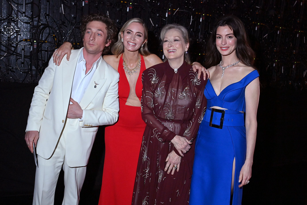 演员工会奖花絮 熊家怀特同框“Prada”三女王