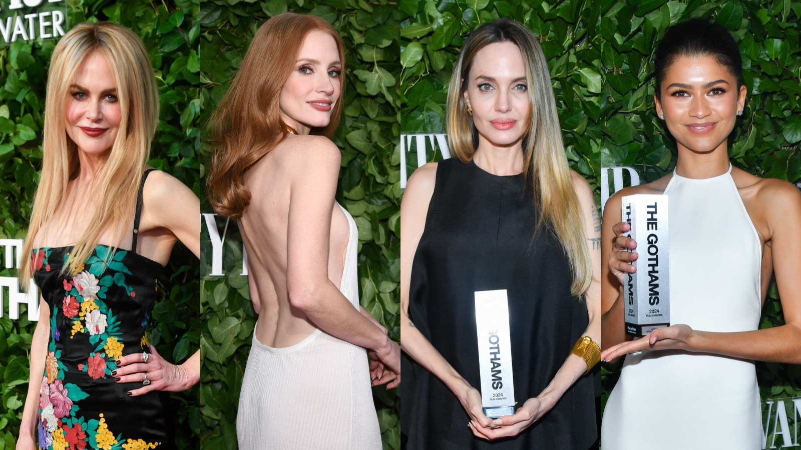 哥谭奖红毯星光:劳模姐大秀美背 赞达亚气势凌人