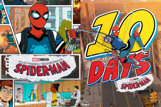 《你的好邻居蜘蛛侠》海报 小蜘蛛演绎复古漫画风