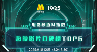 电影频道M指数2025年第12周热映影片口碑榜发布