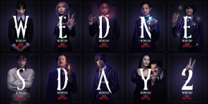 《星期三2》曝角色海報(bào) 亞當(dāng)斯夫婦見縫撒狗糧！